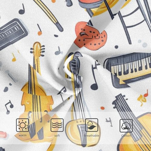 Pigsaly Boys' Underwear Musical Instruments Music Boys Briefs Cartoon Guitar Violin Toddler Underwear 3T Multicolor3