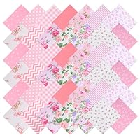 42 Stück Rosa Patchwork Stoffe Paket 100% Baumwollstoff 13 X 13 Cm Blumen Patchwork Baumwolle Stoff Quadrate Zum Diy Basteln Nähen Quiltset Mit Verschiedene Blümchen Muster