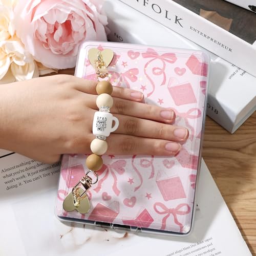 image for LuneClat Strap for E-Reader with Coffee Mug - Cute Silicone Beaded Gri