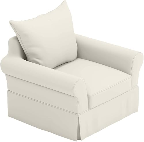 Miniatura 7 de Funda de sofá de algodón (ancho es de 39 pulgadas, no 43 pulgadas). Solo compatible con el sillón Pottery Barn PB Comfort Roll. Una funda de