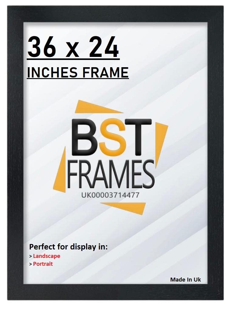 Bstframes Black 36 X 24 Inches Maxi Poster Frame 61 X 91.5Cm