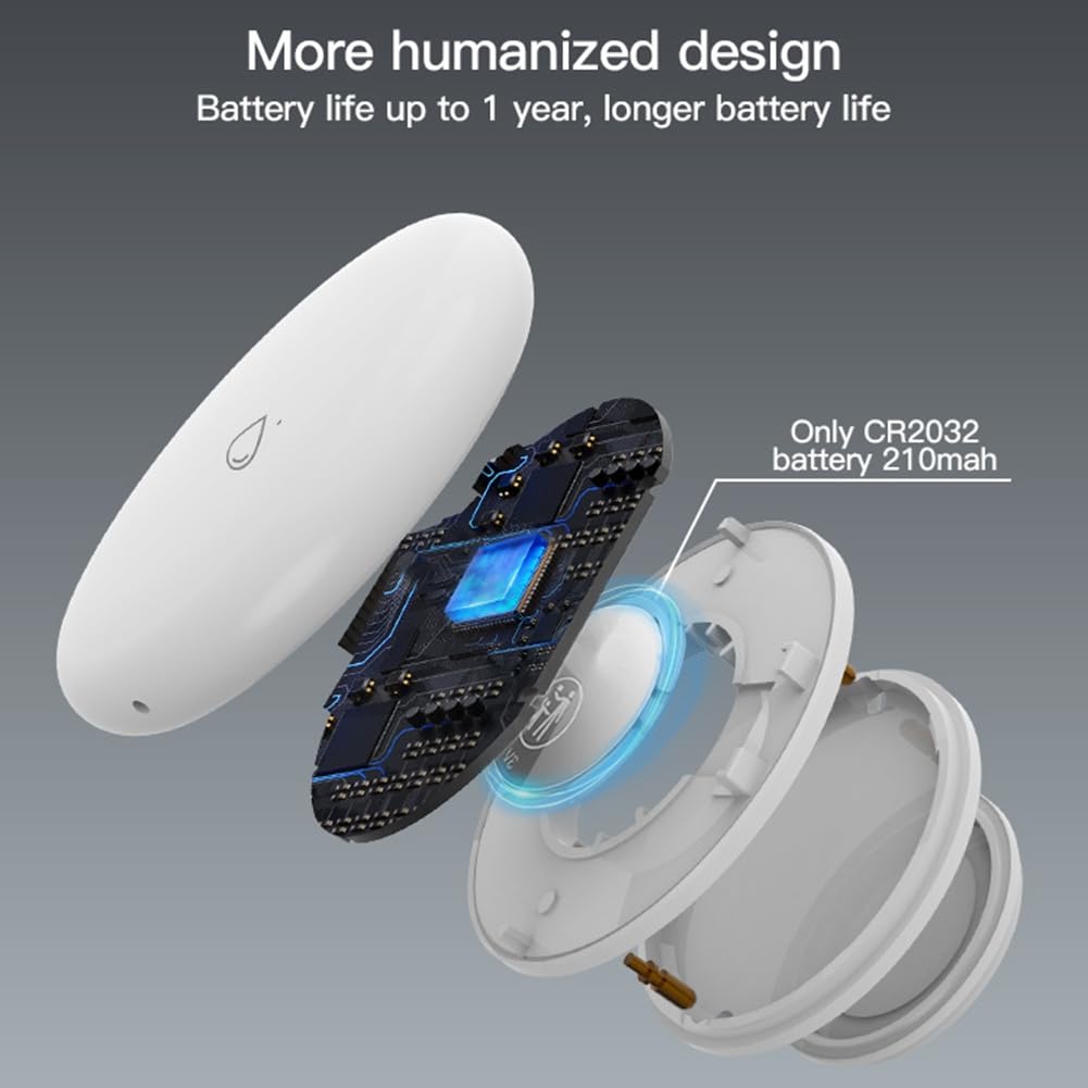 Sensore di Immersione in Acqua IP67 Tuya Zigbee Rilevatore di Perdite d'Acqua di Inondazione Sensore di Ammollo di Sicurezza di Allarme Intelligente per Casa Intelligente