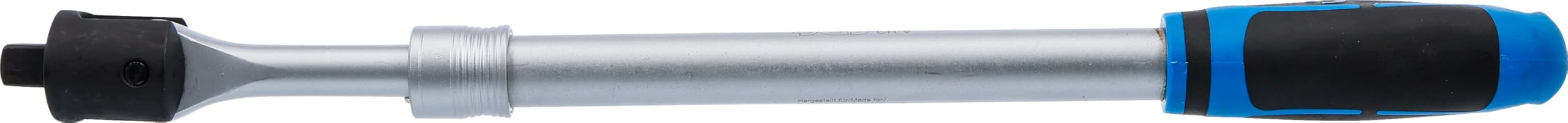 BGS 258 | Poignée articulée, extensible | 12,5 mm (1/2") | 450-600 mm | Longueur : 450 à 600 mm - Couple max. 550 Nm - Tête pivotante à 180° - Chromé mat