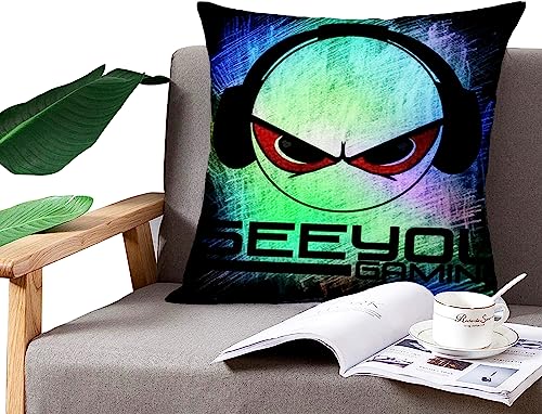 HUASHUZI Cushion Cover Gaming Accessories Gitfs for Boys Gamer Room Bedroom I See You Gaming Throw Pillow Case Gamer Lovers Decor for Home Livingroom Couch Bed Sofa 18"x18" - Image 3