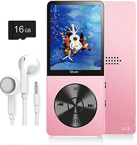 MP3 Player, Dyzeryk Music Player with 16GB Micro SD Card, Ultra Slim Music Player with Build-in Speaker, Photo Viewer, Video Play, FM Radio, Voice Recorder, E-Book Reader, Supports up to 128GB