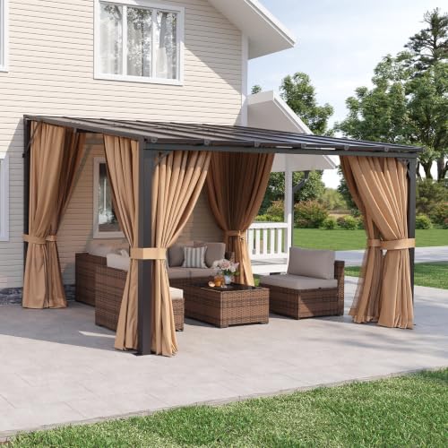 Aoxun 12x10 Lean-to with Net and Curtains