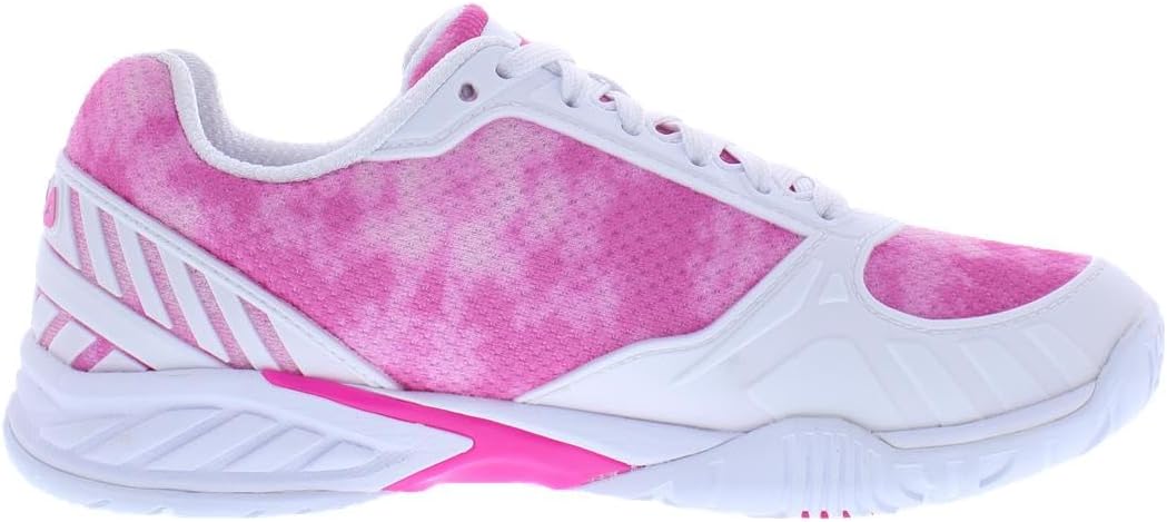 Fila Volley Zone Tie Dye Womens Pickleball Shoe Pink Glo/White/Metallic Silver