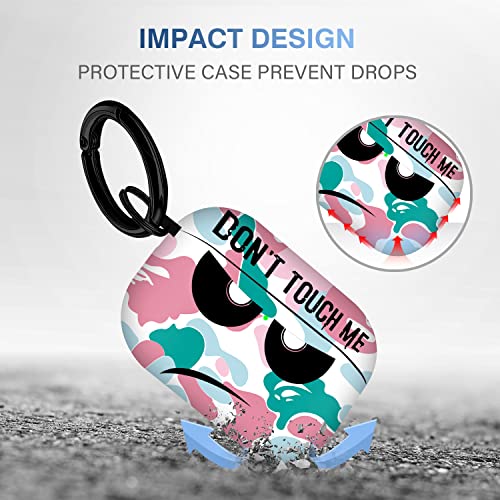 Image of for Airpods Pro 2nd Generation Case 2022, Don't Touch Me for Airpods Pro 2 Cover with Keychain Soft Cute Shockproof Cover for Women Men Compatible Apple AirPod Pro 2,Pink