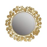 Martha Stewart Wall Décor Large Round Living Room Iron Metal Mirrors Ready to Hang Bedroom Decoration, 30.5'' x 30.5'', Eden Gold (MT160-0021)