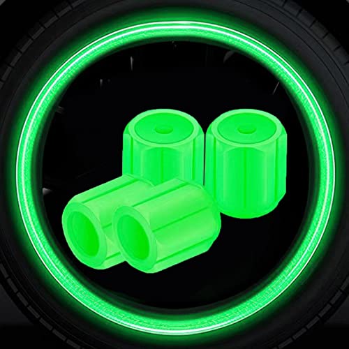 Tapones Válvula Neumáticos Que Brillan En La Oscuridad, Pack 4 Unidades, Impermeables, Para Coche Y Moto