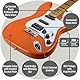 3rd Avenue Stateside Volle Größe 4-4 E-Gitarre Ultimate Kit Mit 5-W-Verstärker, Kabel, Ständer, Gepolsterter Gigbag, Gurt, Plektren – Canyon Orange