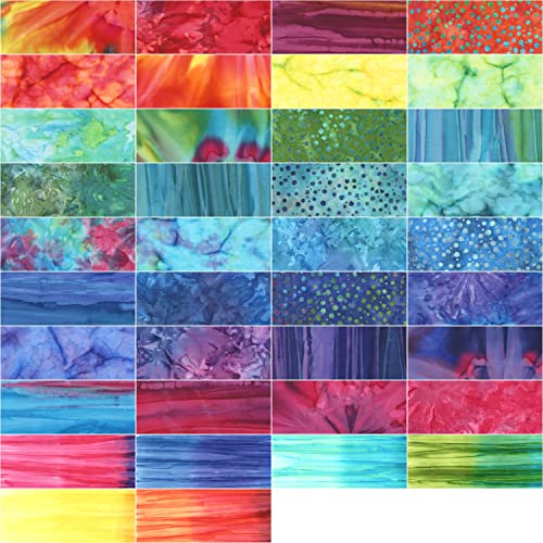 Color Crush Batiks Charm Pack By Moda; 42-5" Precut Fabric Quilt Squares #TOP1