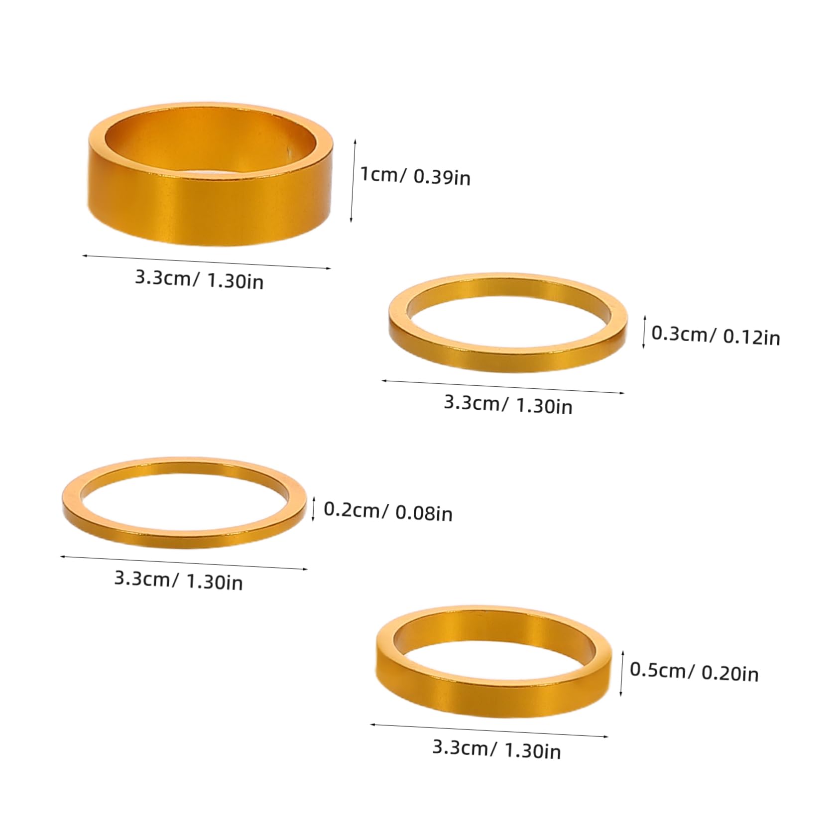 CORHAD Bike Taper Washer Pcs Bicycle Spacers Set Mm Thickness Aluminum Alloy Mountain Bike Stem Spacer