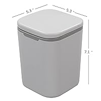 Vista 2 de reciclado Tiny computadora Trash Can Papelera, coche, 1/2 galón