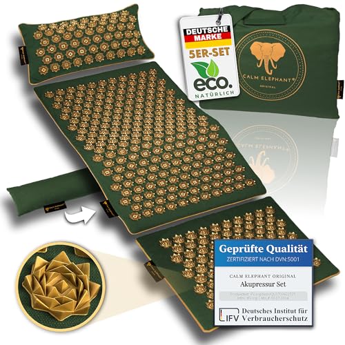 CALM ELEPHANT ORIGINAL® Akupressurmatte mit Kissen XXL Set...