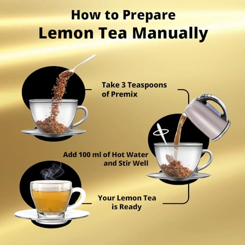 Image of Cafe Desire Instant Tea Premix (Lemon Tea) - 1 kg | Makes 80-100 Cups | Use Manually and Vending Machine Suitable - CD62