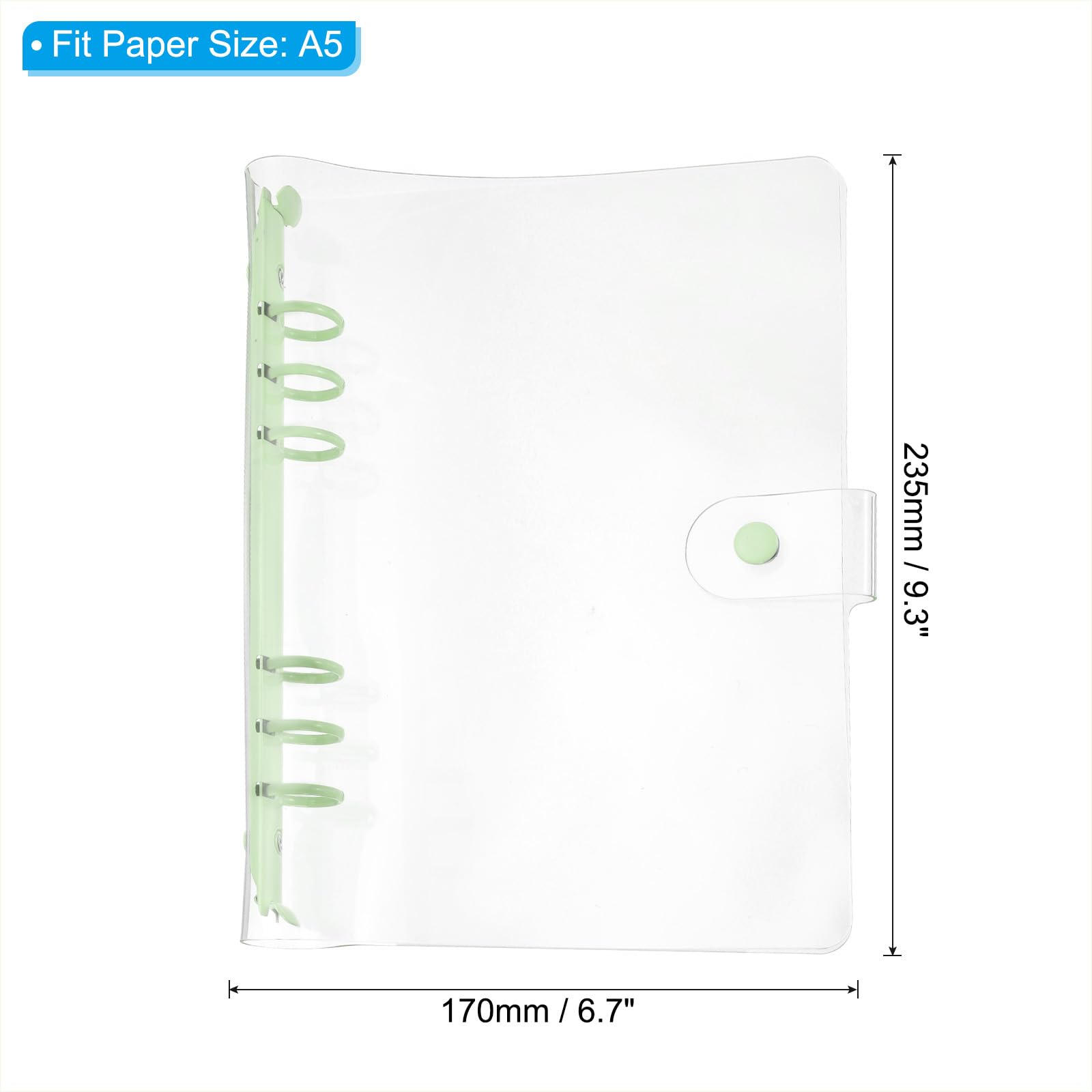 PATIKIL A5 Clear Binder Cover - Image 2