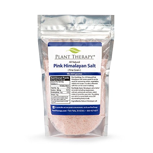Plant Therapy Himalayan Pink Salt. Fine Grain, Rich in Nutrients and Minerals To Improve Your Health. 1 pound (454 grams).