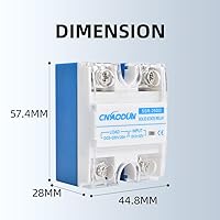 Vista 6 de Relé de Estado Sólido SSR-25DD con Disipador de Calor DC a DC 25A Entrada 3-32VDC a Salida 5-220VDC Monofásico