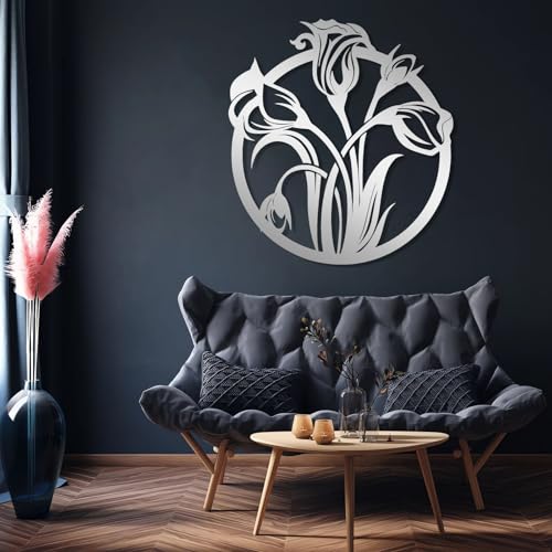 Modern Minimalist Art Metal Wall Decor Flowers Flower Sculpture Garden