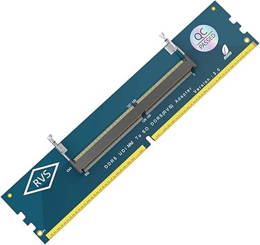 Laptop DDR5 RAM to SO DDR5 U-DIMM Desktop Adapter Card, Memory Tester SO DDR5 to DDR5 U-DIMM Converter