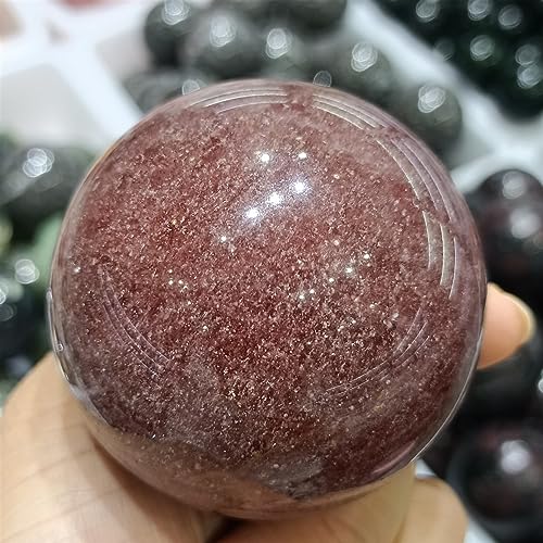 Quartz fraise sphere decorative a offrir pour la maison - 3