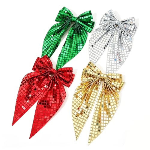 Grande barrette à cheveux nœud à paillettes 16cm accessoire idéal pour spectacle et vacances
