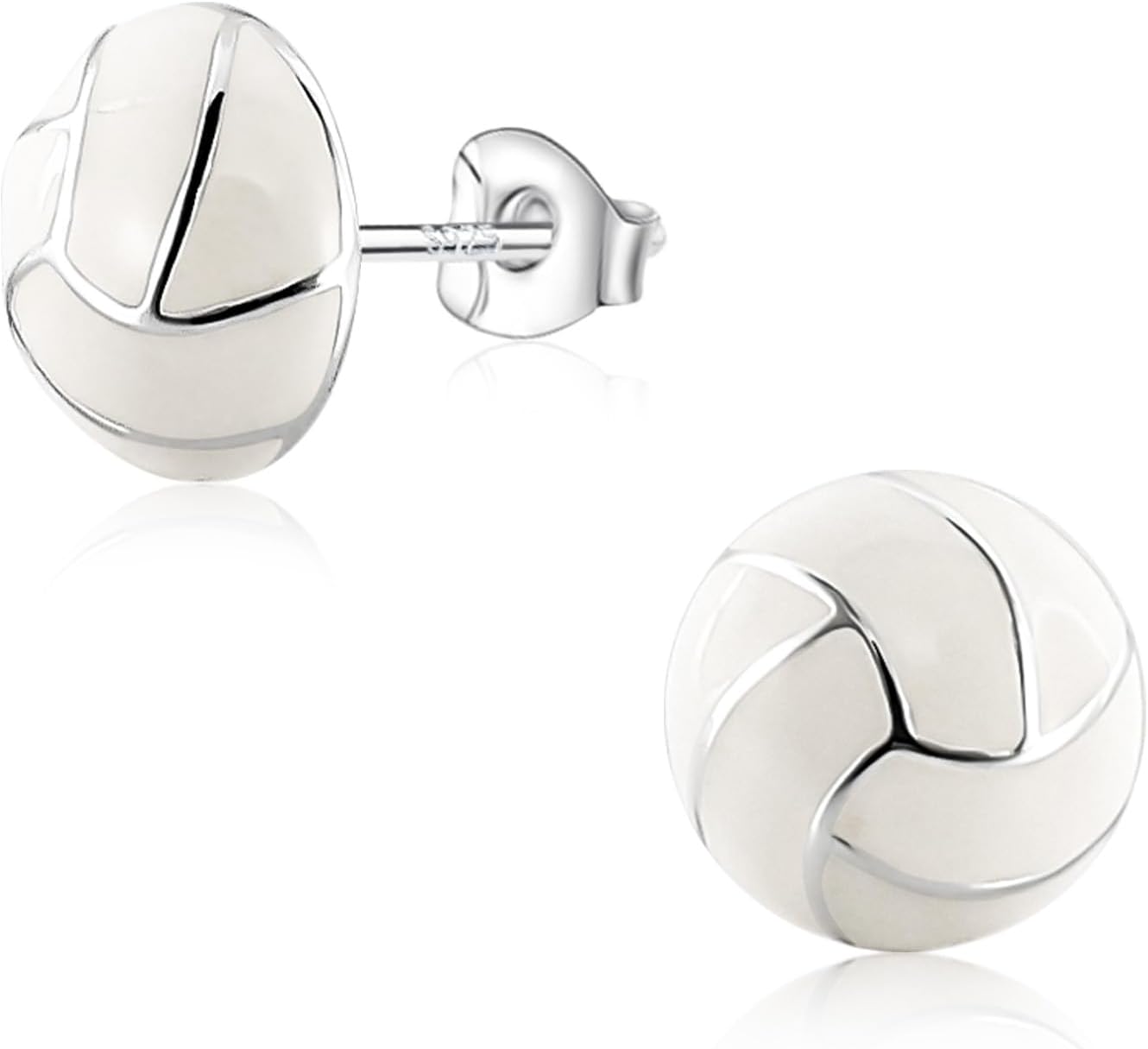 Premium Sterling Silver Sports Earrings Stud, Sports Jewelry Party Favors Gifts for Team Moms, Sport Fans as Football, Baseball, Soccer, Volleyball, Basketball Games