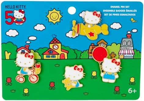 Loungefly Hello Kitty 50TH Anniversary Classic 4 PC PIN Set image 3