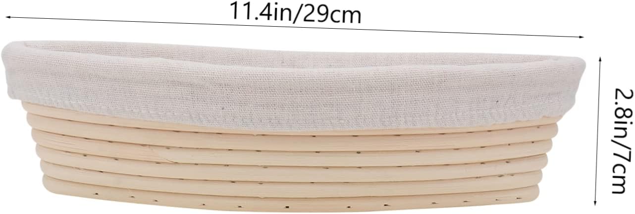 Woven Bread Baking Basket Set Rectangular Bread Proofing Basket for Time-consuming Bread