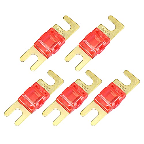 X Autohaux 5Pcs 200A Afs Mini Anl Fuses Replacement For Car Truck Motorcycle Boat Audio Cds #TOP18