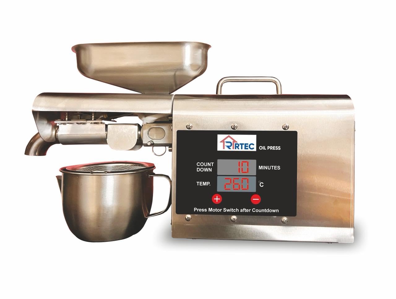 RTEC Oil Press for making/extractor fresh oil at home with 1250W, Digital Temp controller, Full Stainless Steel body, Copp... - Review, Price and Buying Guide