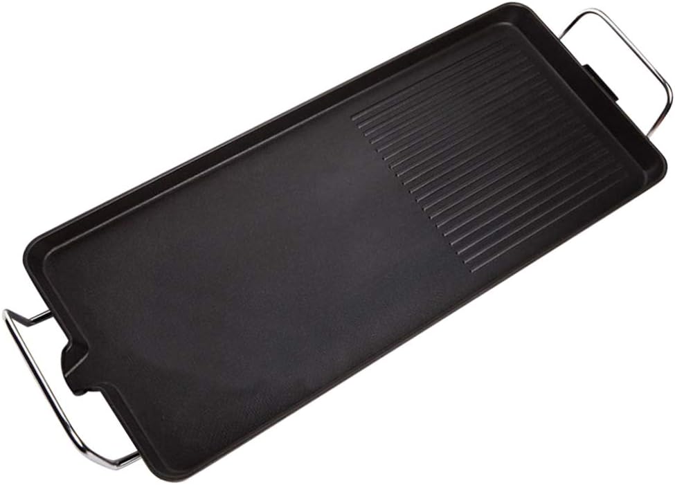 DOITOOL 1set Electric Smokeless Barbecue Grill Plate Indoor Roast Meat Dish Nonstick for Grilling Kebab Chicken Fish and More Us