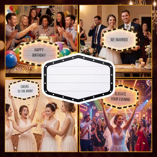 Aurelema 23.6'' Custom Lighting Wedding Bottle Service Sign Wedding Reception Light up Signs Waterproof Personalized Sign with Letters for Bridal Engagement Banquet Birthday Party Nightclub Bar(Black) by Aurelema - Used condition - Image 7