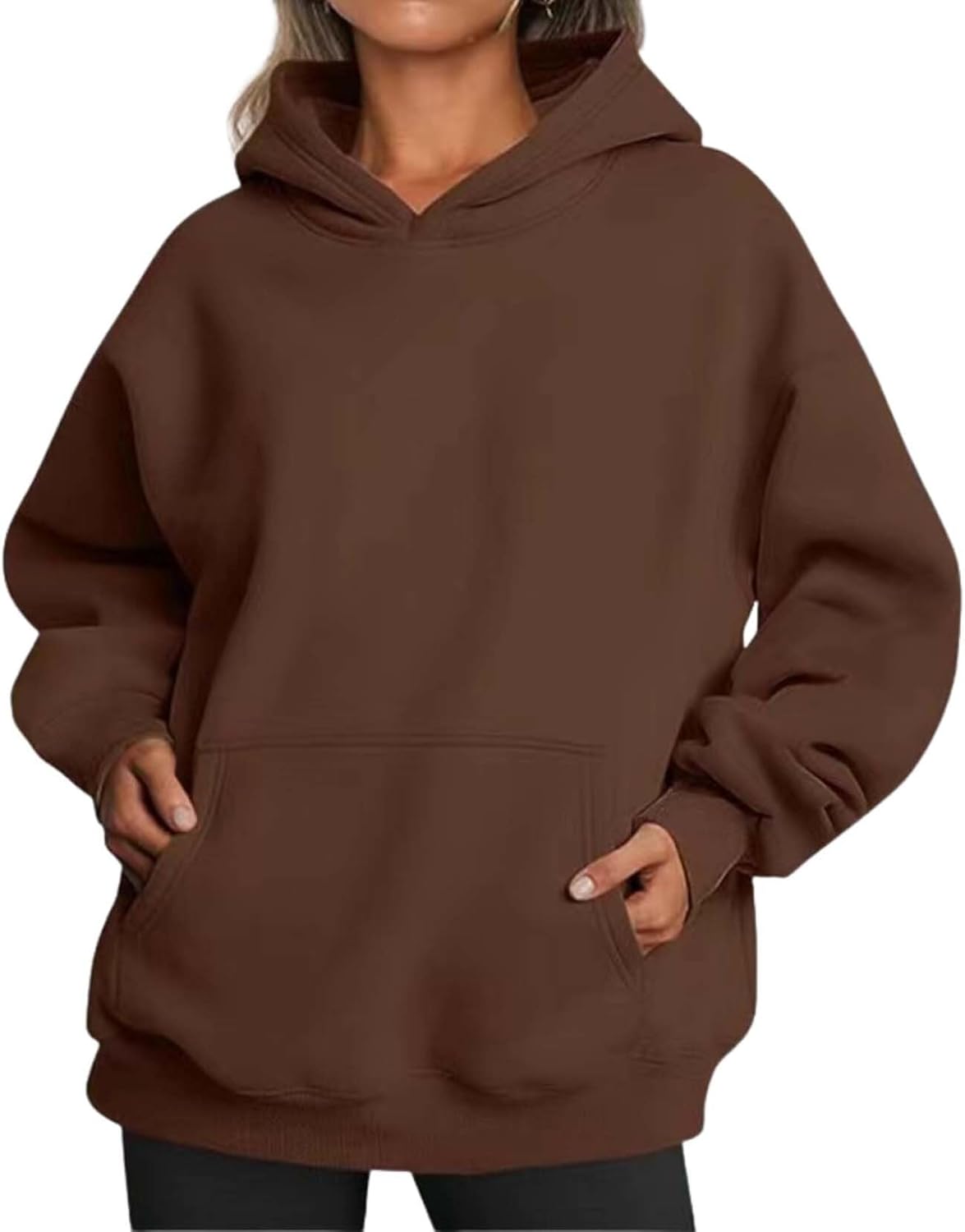 Scapodo Womens Hooded Pullover Sweater Fashion Casual Loose Version With Pockets Spring And Autumn Hooded Sweater