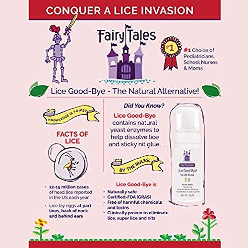 Lice Goodbye Nit Removal Kit With Comb By Fairy Tales For Kids - 4 Oz Mousse #TOP5