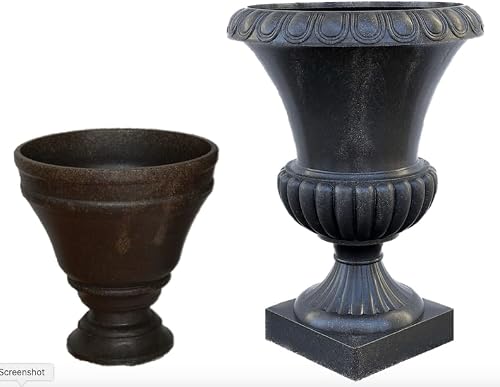 Planter urn Indoor Outdoor 21-inch H 10 lbs Made of Poly Marble. Directly from Canadian Manufacturer in Canada.