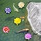 HENGBIRD 6 Stück Schwimmende Blumen Künstliche Seerosen Lotus Wasserlilie Pflanzen 10cm Schwimmpflanzen Teichpflanzen für Aquarium Gartenteich Pool Garten Teich Dekoration
