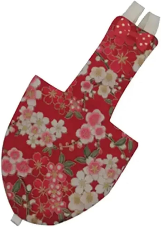 Bird Diaper, Sakura Birds Flight Suit with Bow Tie Parrot Diaper Clothes Parakeet Pigeon Medium Pet Bird(Red,Large)