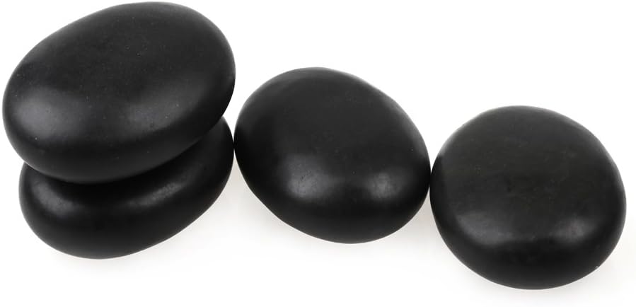 4 Pcs Hot Massage Stones Set Natural Basalt Warm Rocks Kit for Home Spa Massager