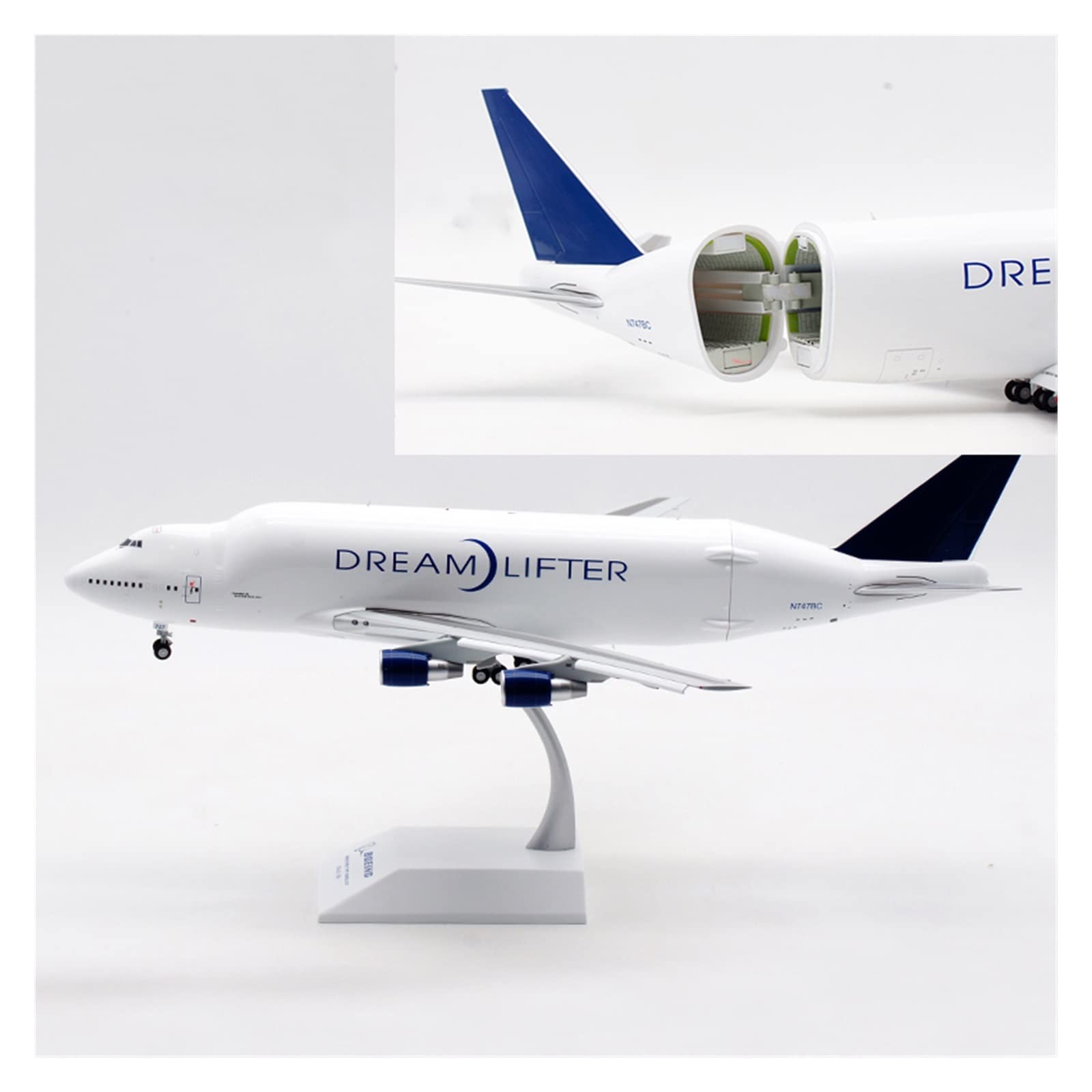 1 200 per 747 B747-400LCF N747BC Dream Lifter Modello di Aereo Giocattolo con Ruote del Carrello di atterraggio per la Raccolta e la visualizzazione