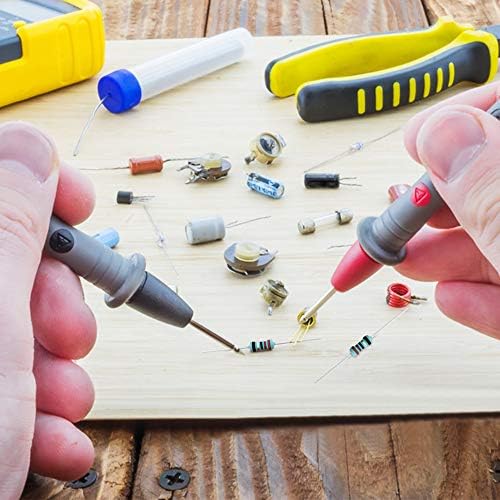 Miniatura 6 de Aniann Kit de resistencias de 1280 piezas, 64 valores, 1% resistencias surtidas de 1 ohmio-10 M ohmios 1/4 W, surtido de resistencias de película