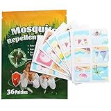 蚊パッチ ステッカー, 子供と大人のための天然蚊ステッカー 36 個, 幼児、赤ちゃん、子供向けの非毒性の無害な昆虫パッチ