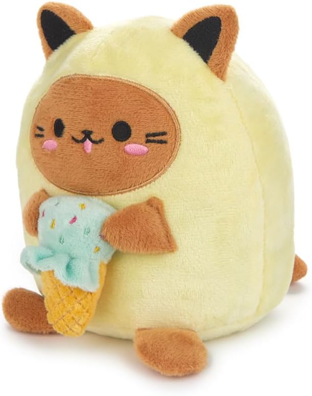 Balvi Kawaii Minty Bookends Yellow Cat Ice Lover Polyester