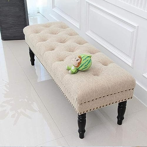 Tabouret de lit de chambre capitonné pour optimiser l'espace de nuit - 2