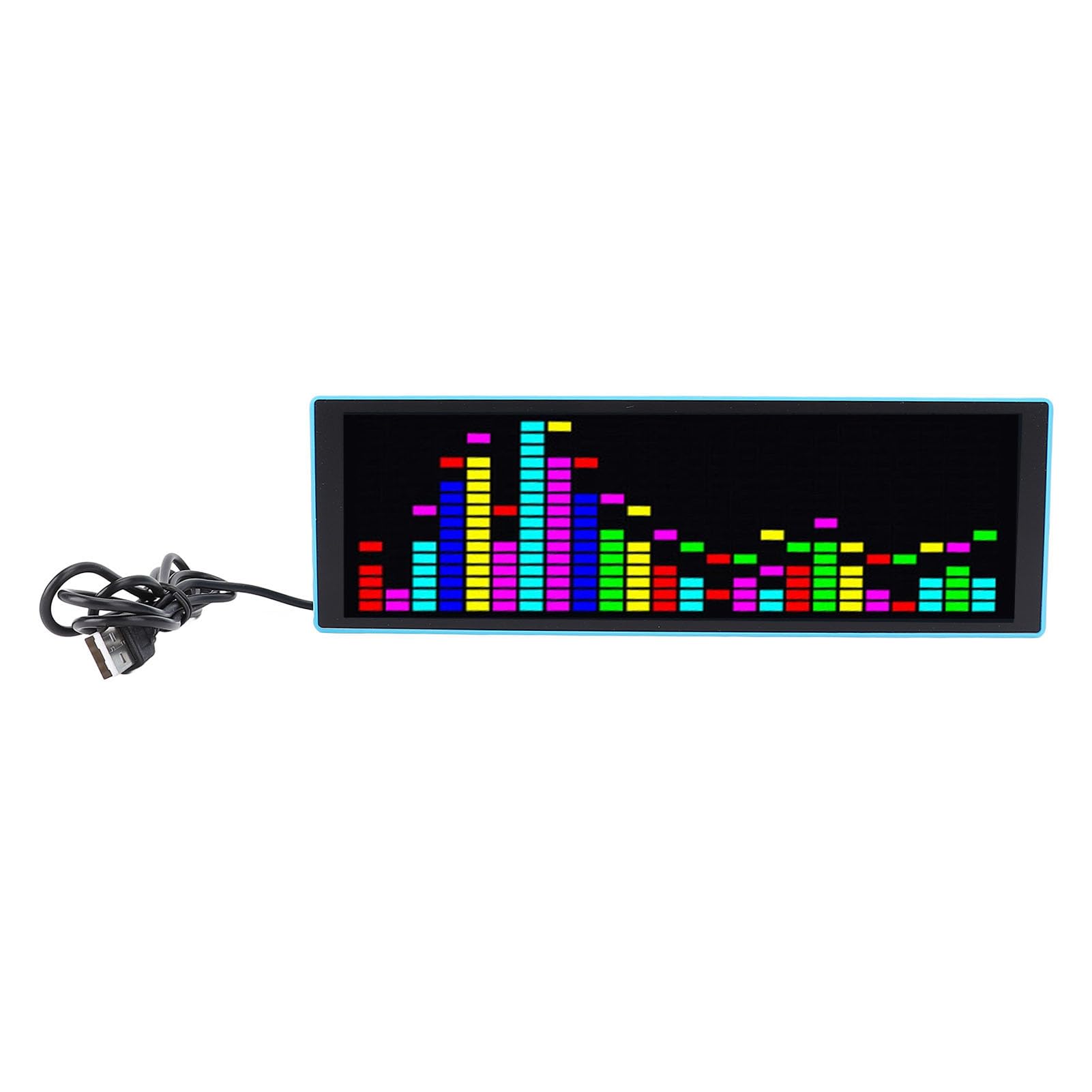 Affichage du Musical, Capteur Vocal au Niveau du Rythme, Analyseur de Audio LED, Horloge électronique, Lumière Rythmique Contrôlée Vocale RVB, 12 Effets de Couleur Dynamique et 7