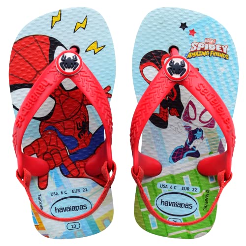 Havaianas Kids Baby Marvel Sandal Blue/Red Flip Flop, 4 Us Unisex Toddler #TOP19