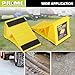 PR1ME Wheel Chocks with Non-Slip Base for RV & Trailer. 2 Pack Heavy Duty Wheel Chock with Bright Yellow. Lightweight Wheel Stoppers for Cars Camper Trucks RVs, Fit for Most Tyre Sizes