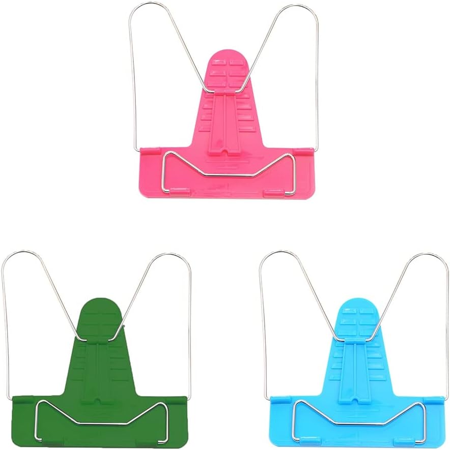 Multifunctional Portable Reading Bookshelf Adjustable Angle Metal Book Stand Fordable Book-Reading Holder(D)