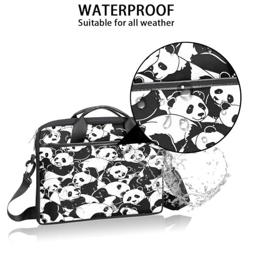 Maletín para laptop con diseño de pandas para laptop de 15 pulgadas miniatura 3